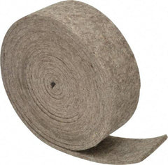 Made in USA - 1/8 Inch Thick x 1-1/2 Inch Wide x 10 Ft. Long, Felt Stripping - Gray, Plain Backing - Apex Tool & Supply