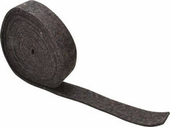 Made in USA - 1/8 Inch Thick x 1 Inch Wide x 10 Ft. Long, Felt Stripping - Gray, Plain Backing - Apex Tool & Supply