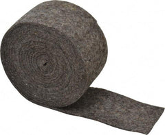 Made in USA - 1/8 Inch Thick x 2 Inch Wide x 10 Ft. Long, Felt Stripping - Gray, Plain Backing - Apex Tool & Supply