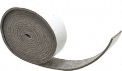 Made in USA - 1/8 Inch Thick x 1-1/2 Inch Wide x 10 Ft. Long, Felt Stripping - Gray, Adhesive Backing - Apex Tool & Supply