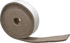 Made in USA - 1/4 Inch Thick x 1-1/2 Inch Wide x 10 Ft. Long, Felt Stripping - Gray, Adhesive Backing - Apex Tool & Supply