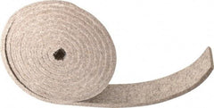 Made in USA - 1/4 Inch Thick x 2 Inch Wide x 10 Ft. Long, Felt Stripping - Gray, Adhesive Backing - Apex Tool & Supply