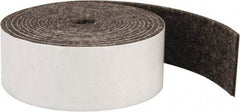Made in USA - 1/8 Inch Thick x 1-1/2 Inch Wide x 10 Ft. Long, Felt Stripping - Gray, Adhesive Backing - Apex Tool & Supply