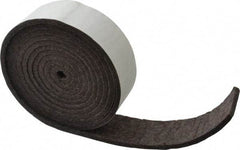 Made in USA - 1/4 Inch Thick x 2 Inch Wide x 10 Ft. Long, Felt Stripping - Gray, Adhesive Backing - Apex Tool & Supply