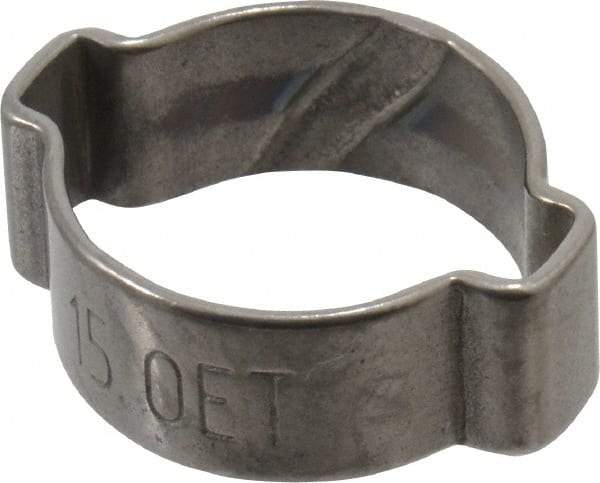 Oetiker - 12.5 to 15mm, 2 Ear Clamp - 9/16" Nominal Size - Apex Tool & Supply