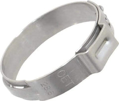 Oetiker - Stepless Ear Clamp - 1-1/8" Noml Size, 10mm Inner Width, 7mm Wide x 0.6mm Thick, Stainless Steel - Apex Tool & Supply