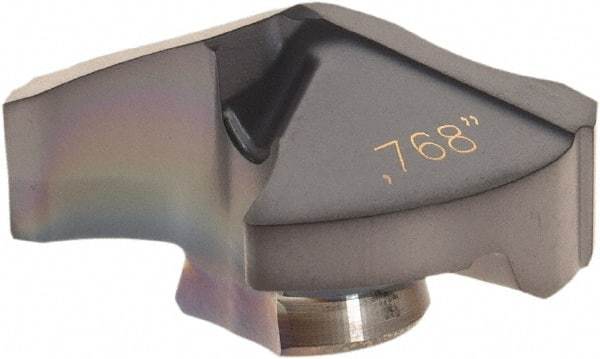 Ingersoll Cutting Tools - Series Y, 19.5mm Diam Grade IN2005 140° Replaceable Drill Tip - Carbide, TiAlN Finish, 19 Seat Size - Apex Tool & Supply