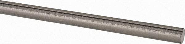 Made in USA - 3/8" Diam, 2' Long, 1045 Steel Keyed Round Linear Shafting - 3/32" Key - Apex Tool & Supply