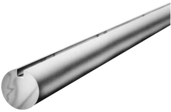 Made in USA - 3/4" Diam, 3' Long, 316 Stainless Steel Keyed Round Linear Shafting - 3/16" Key - Apex Tool & Supply