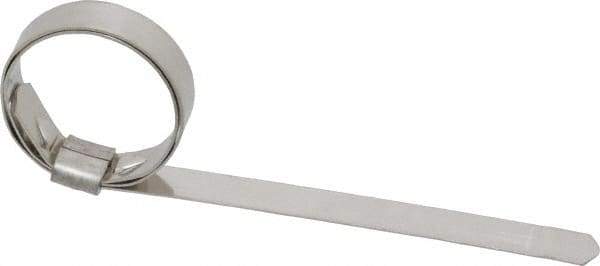 IDEAL TRIDON - 1" ID, Grade 201, Stainless Steel Preformed J-Type Clamp - 3/8" Wide x 0.025" Thick - Apex Tool & Supply