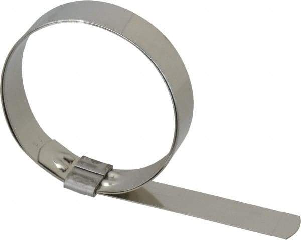 IDEAL TRIDON - 3" ID, Grade 201, Stainless Steel Preformed J-Type Clamp - 3/4" Wide x 0.03" Thick - Apex Tool & Supply