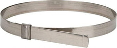 IDEAL TRIDON - 7" ID, Grade 201, Stainless Steel Preformed J-Type Clamp - 3/4" Wide x 0.03" Thick - Apex Tool & Supply