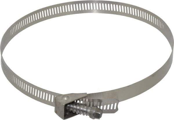 IDEAL TRIDON - SAE Size 88, 2-1/16 to 6" Diam, Stainless Steel Quick Release Worm Drive Clamp - 1/2" Wide, Material Grade 301, Series 550 - Apex Tool & Supply