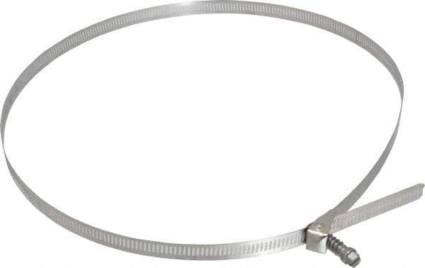 IDEAL TRIDON - SAE Size 188, 2-1/16 to 12-5/16" Diam, Stainless Steel Quick Release Worm Drive Clamp - 1/2" Wide, Material Grade 301, Series 550 - Apex Tool & Supply