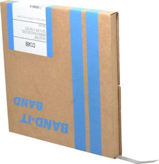 Made in USA - Grade 200 to 300, Stainless Steel Banding Strap Roll - 1/2" Wide x 0.015" Thick - Apex Tool & Supply