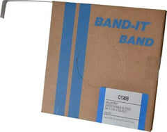 Made in USA - Grade 200 to 300, Stainless Steel Banding Strap Roll - 3/4" Wide x 0.015" Thick - Apex Tool & Supply