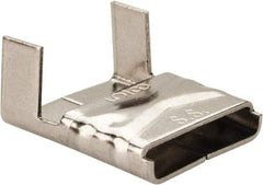 Made in USA - Grade 200 to 300, Stainless Steel Banding Strap Buckle - 5/8" Wide - Apex Tool & Supply