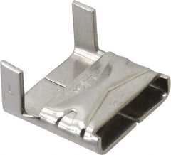 Made in USA - Grade 200 to 300, Stainless Steel Banding Strap Buckle - 3/4" Wide - Apex Tool & Supply