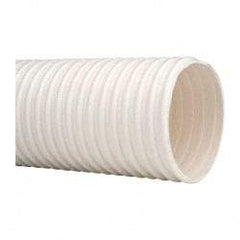 Continental ContiTech - 4" ID, 15 Hg Vac Rating, 27 psi, PVC Vacuum & Duct Hose - 100' Long, White, 14" Bend Radius, 15 to 150°F - Apex Tool & Supply