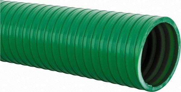 Continental ContiTech - 15 to 150°F, 2" Inside x 2.31" Outside Diam, PVC Liquid Suction & Discharge Hose - Green, 100' Long, 79 psi Working Pressure - Apex Tool & Supply