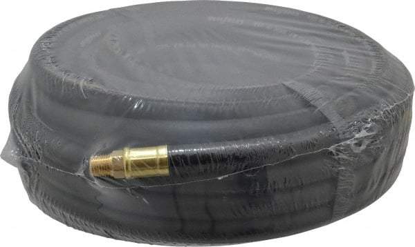 Continental ContiTech - 3/8" ID x 0.669" OD 50' Long Multipurpose Air Hose - MNPT x MNPT Ends, 200 Working psi, -40 to 190°F, 1/4" Fitting, Black - Apex Tool & Supply