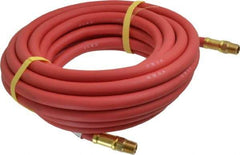 Continental ContiTech - 1/4" ID x 0.527" OD 25' Long Multipurpose Air Hose - MNPT x MNPT Ends, 250 Working psi, -40 to 190°F, 1/4" Fitting, Red - Apex Tool & Supply