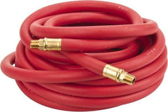 Continental ContiTech - 3/8" ID x 0.7" OD 25' Long Multipurpose Air Hose - MNPT x MNPT Ends, 250 Working psi, -40 to 190°F, 1/4" Fitting, Red - Apex Tool & Supply