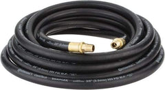 Continental ContiTech - 3/8" ID x 0.688" OD 25' Long Oil Resistant Air Hose - MNPT x MNPT Ends, 300 Working psi, -20 to 190°F, 1/4" Fitting, Black - Apex Tool & Supply