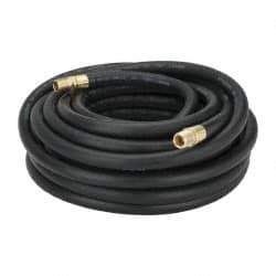Continental ContiTech - 1/2" ID x 0.844" OD 50' Long Oil Resistant Air Hose - MNPT x MNPT Ends, 300 Working psi, -20 to 190°F, 1/2" Fitting, Black - Apex Tool & Supply