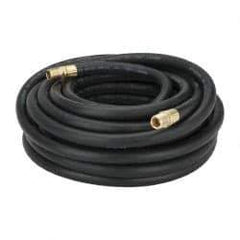 Continental ContiTech - 1/2" ID x 0.844" OD 50' Long Oil Resistant Air Hose - MNPT x MNPT Ends, 300 Working psi, -20 to 190°F, 1/2" Fitting, Black - Apex Tool & Supply