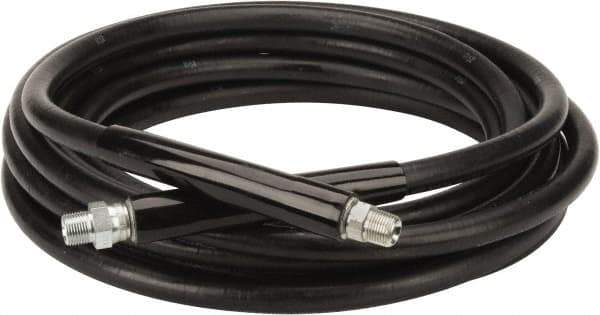 Continental ContiTech - 30' Long, 3/8" Fitting, Swivel Fitting, 0 to 250°F, Synthetic Rubber High Temp & High Pressure Hose - 3/8" Inside x 0.693" Outside Diam, Black, 3,000 psi - Apex Tool & Supply