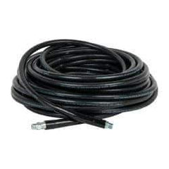 Continental ContiTech - 100' Long, 3/8" Fitting, Swivel Fitting, 0 to 250°F, Synthetic Rubber High Temp & High Pressure Hose - 3/8" Inside x 0.693" Outside Diam, Black, 3,000 psi - Apex Tool & Supply
