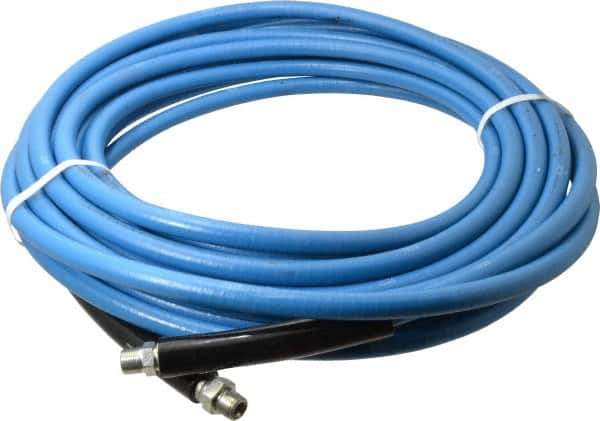 Continental ContiTech - 50' Long, 3/8" Fitting, Swivel Fitting, 0 to 250°F, Synthetic Rubber High Temp & High Pressure Hose - 3/8" Inside x 0.693" Outside Diam, Blue, 3,000 psi - Apex Tool & Supply