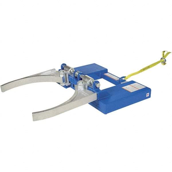 Vestil - 800 Lb Load Capacity, 30 & 55 Gal Drum Grab - 27-3/4" Wide x 7-1/2" High, Steel Wheels - Apex Tool & Supply