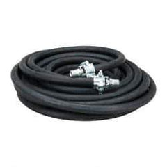 Continental ContiTech - 50' Long, 1/2" Fitting, Male NPT Fitting, -40 to 450°F, Synthetic Rubber High Temp & High Pressure Hose - 1/2" Inside x 1-1/16" Outside Diam, Black, 250 psi - Apex Tool & Supply