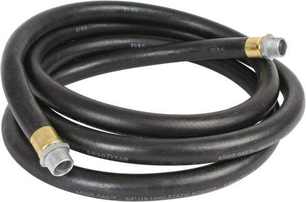 Continental ContiTech - 3/4" ID x 1-1/8" OD x 12' OAL, NPT Male x Male Petroleum Transfer Hose - 100 Max Working psi, 3/4" Fitting, Black - Apex Tool & Supply