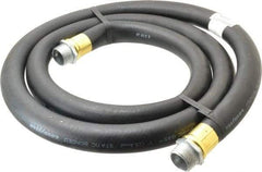Continental ContiTech - 1" ID x 1-1/8" OD x 8' OAL, NPT Male x Male Petroleum Transfer Hose - 100 Max Working psi, 1" Fitting, Black - Apex Tool & Supply