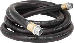 Continental ContiTech - 1" ID x 1-1/8" OD x 12' OAL, NPT Male x Male Petroleum Transfer Hose - 100 Max Working psi, 1" Fitting, Black - Apex Tool & Supply