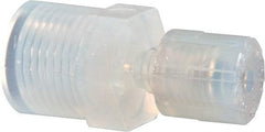 NewAge Industries - 1/8" Tube OD, PFA PTFE Plastic Compression Tube Female Connector - 1/4 NPT Pipe, 500°F Max, 1/4 Thread - Apex Tool & Supply