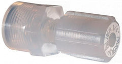 NewAge Industries - 1/4" Tube OD, PFA PTFE Plastic Compression Tube Female Connector - 3/8 NPT Pipe, 500°F Max, 3/8 Thread - Apex Tool & Supply
