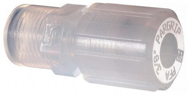 NewAge Industries - 3/8" Tube OD, PFA PTFE Plastic Compression Tube Female Connector - 1/4 NPT Pipe, 500°F Max, 1/4 Thread - Apex Tool & Supply