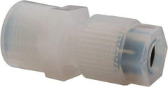 NewAge Industries - 3/8" Tube OD, PFA PTFE Plastic Compression Tube Female Connector - 3/8 NPT Pipe, 500°F Max, 3/8 Thread - Apex Tool & Supply
