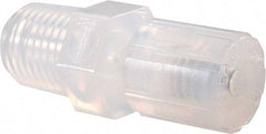 NewAge Industries - 1/8" Tube OD, PFA PTFE Plastic Compression Tube Male Connector - 1/4 NPT Pipe, 500°F Max, 1/4 Thread - Apex Tool & Supply