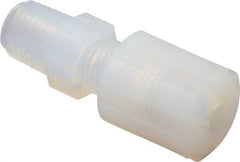 NewAge Industries - 1/4" Tube OD, PFA PTFE Plastic Compression Tube Male Connector - 1/4 NPT Pipe, 500°F Max, 1/4 Thread - Apex Tool & Supply