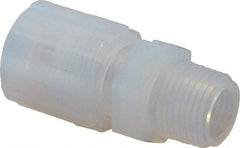NewAge Industries - 3/8" Tube OD, PFA PTFE Plastic Compression Tube Male Connector - 3/8 NPT Pipe, 500°F Max, 3/8 Thread - Apex Tool & Supply