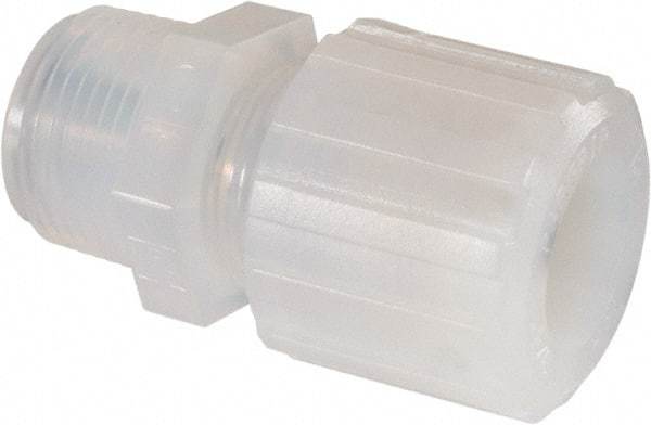 NewAge Industries - 3/4" Tube OD, PFA PTFE Plastic Compression Tube Male Connector - 3/4 NPT Pipe, 500°F Max, 3/4 Thread - Apex Tool & Supply