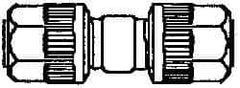 NewAge Industries - 1/4" Tube OD, PFA PTFE Plastic Compression Tube Union - 500°F Max - Apex Tool & Supply