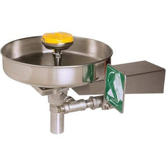 Haws - 15" Wide x 13" High, Wall Mount, Stainless Steel Bowl, Eye & Face Wash Station - 13" Inlet, 3.7 GPM Flow Rate - Apex Tool & Supply
