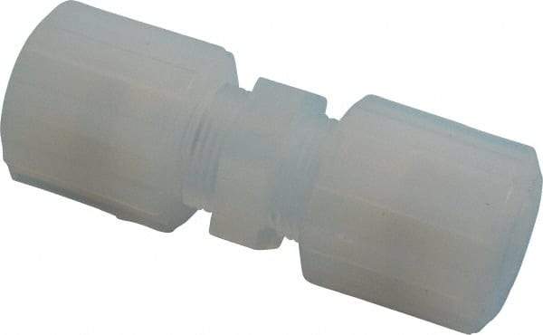 NewAge Industries - 1/2" Tube OD, PFA PTFE Plastic Compression Tube Union - 500°F Max - Apex Tool & Supply