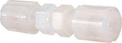 NewAge Industries - 1/4" Tube OD, PFA PTFE Plastic Compression Tube Bulkhead Union - 500°F Max - Apex Tool & Supply